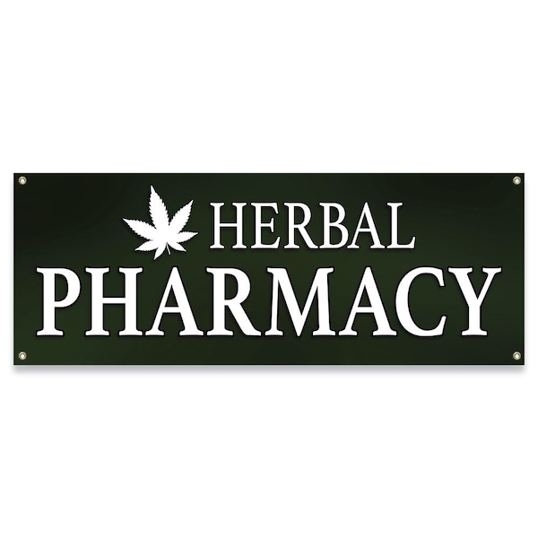Signmission Herbal Pharmacy Banner Concession Stand Food Truck Single Sided B-30087 - main